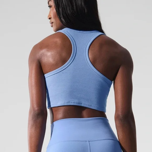 Alo Aspire Tank NWT Crystal Clear Blue/White - Picture 3 of 6